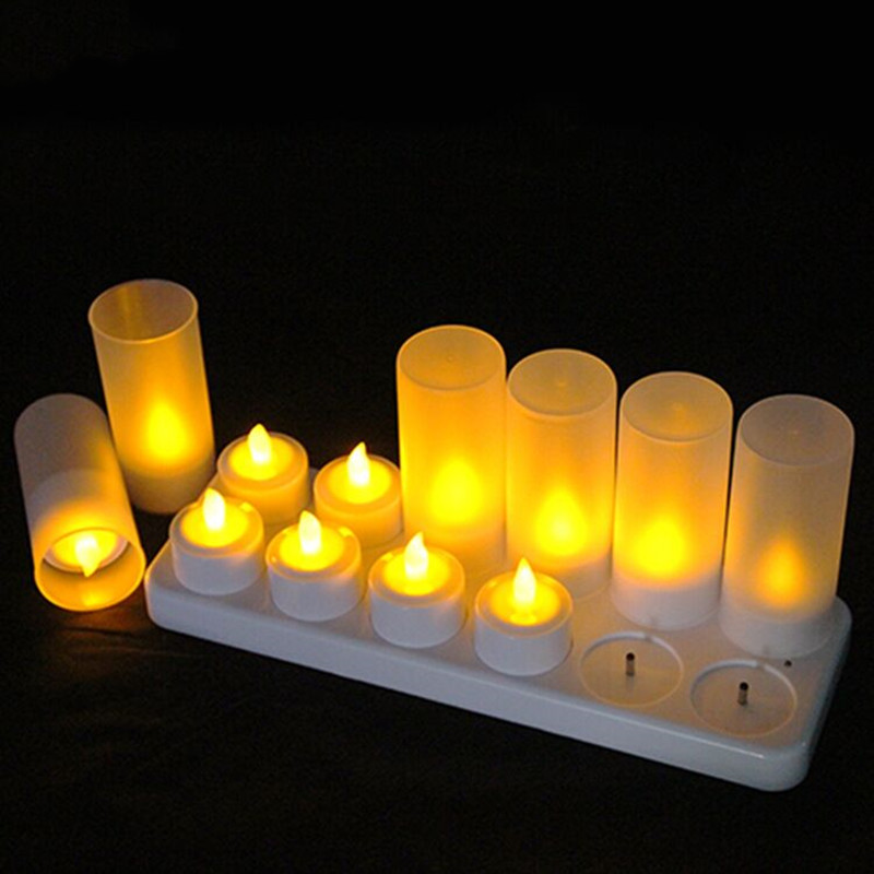 Decor Lighting Pack - Pack of 12 Rechargeable LED Candle