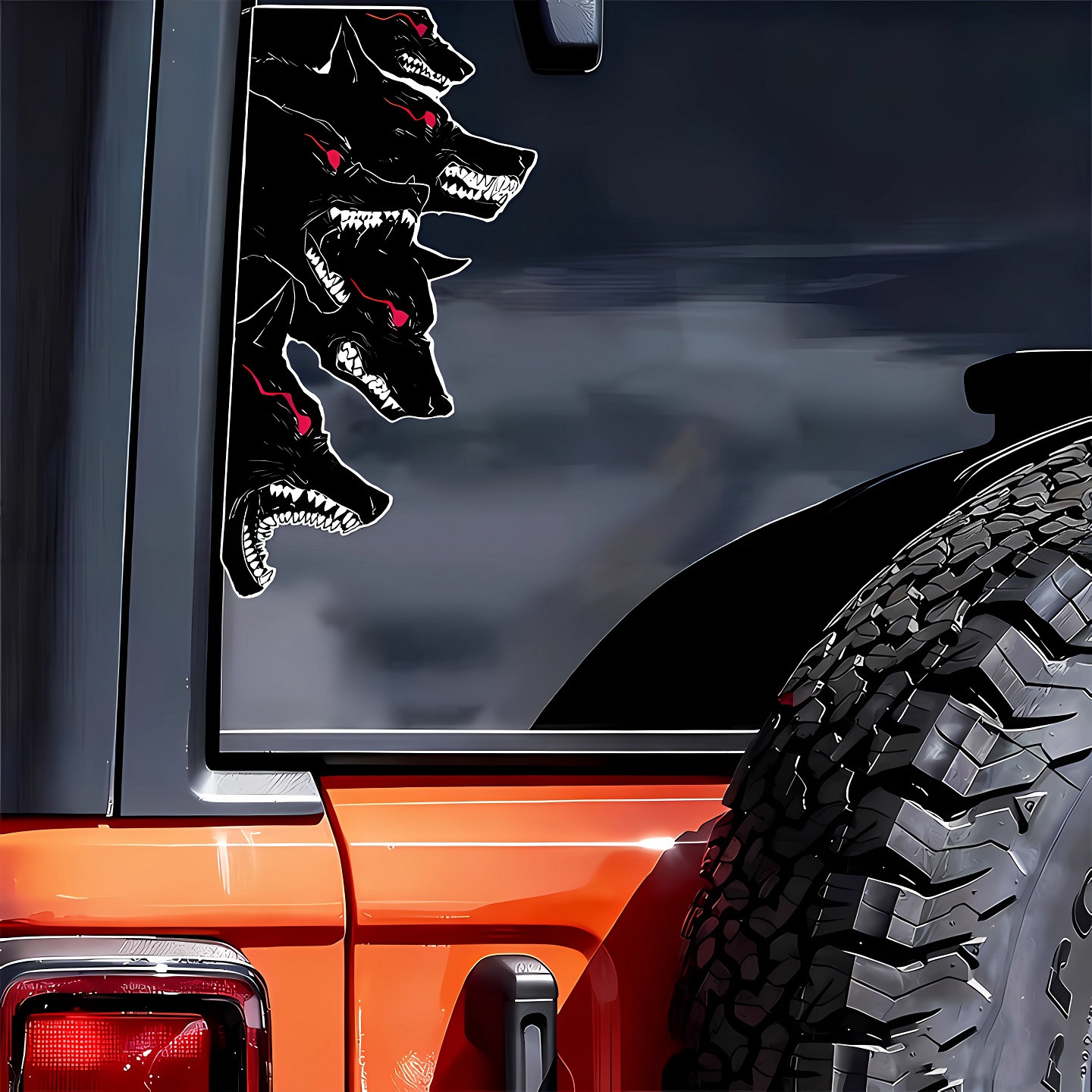 Decor Lighting Pack - JDM Personalized Wolf Pack Car Sticker
