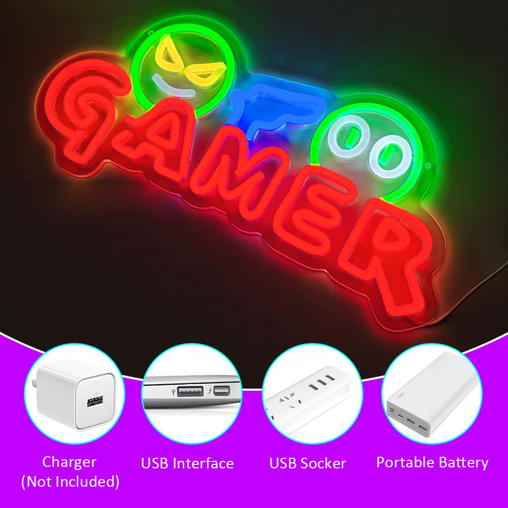 Gamer Neon Sign LED Wall Light - Lighting Decor Wedding review and price