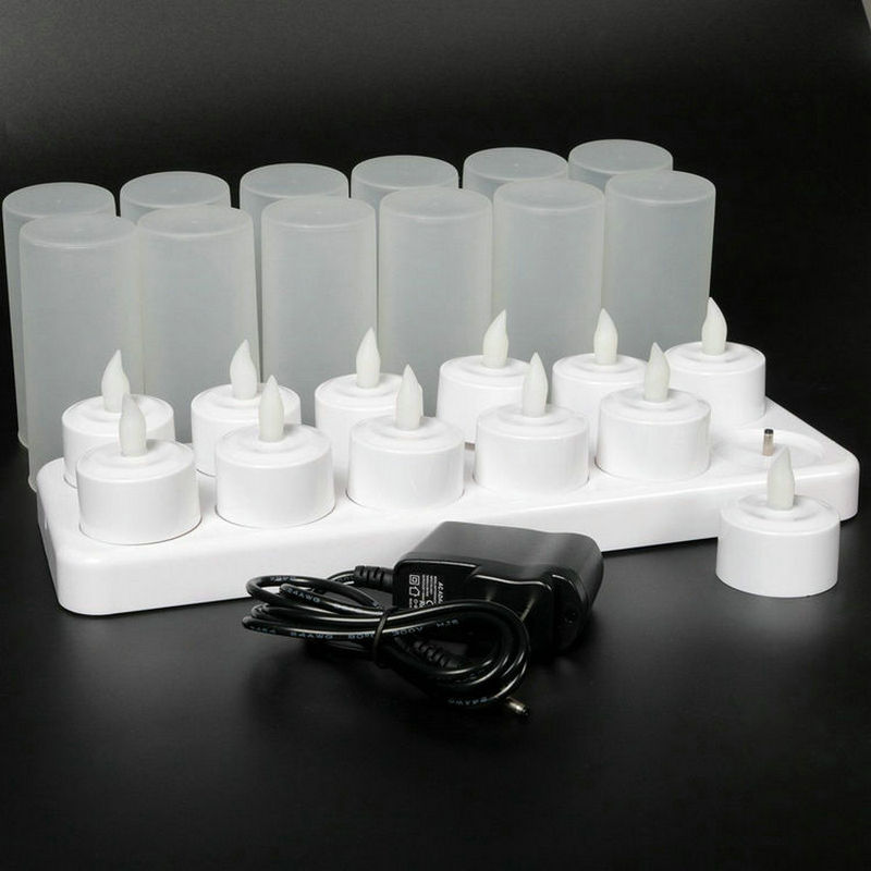 Pack of 12 Rechargeable LED Ca - Decor Lighting Pack review and price