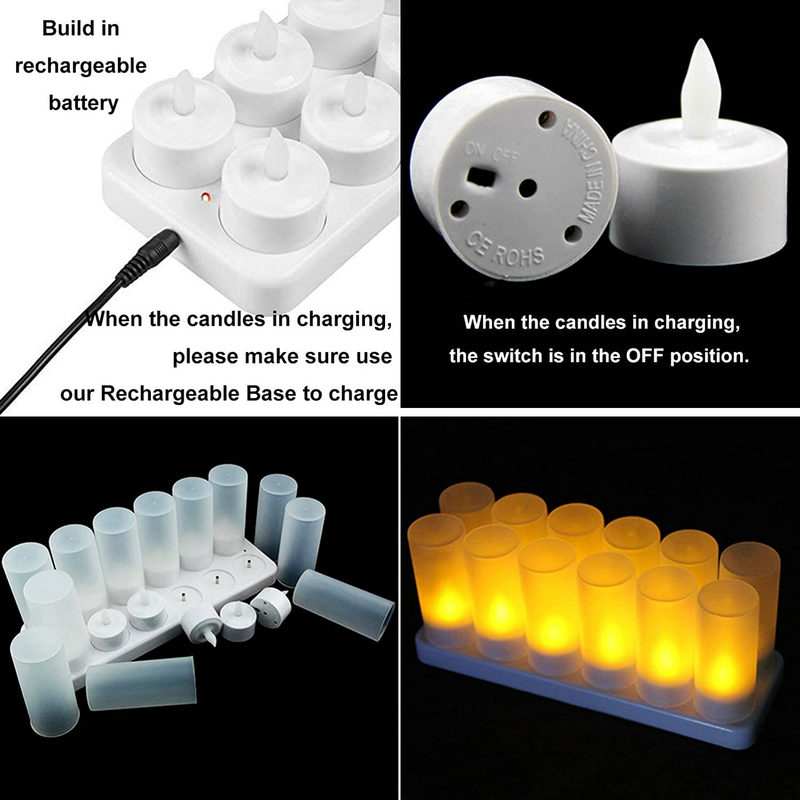 Pack of 12 Rechargeable LED Ca - Decor Lighting Pack review and price