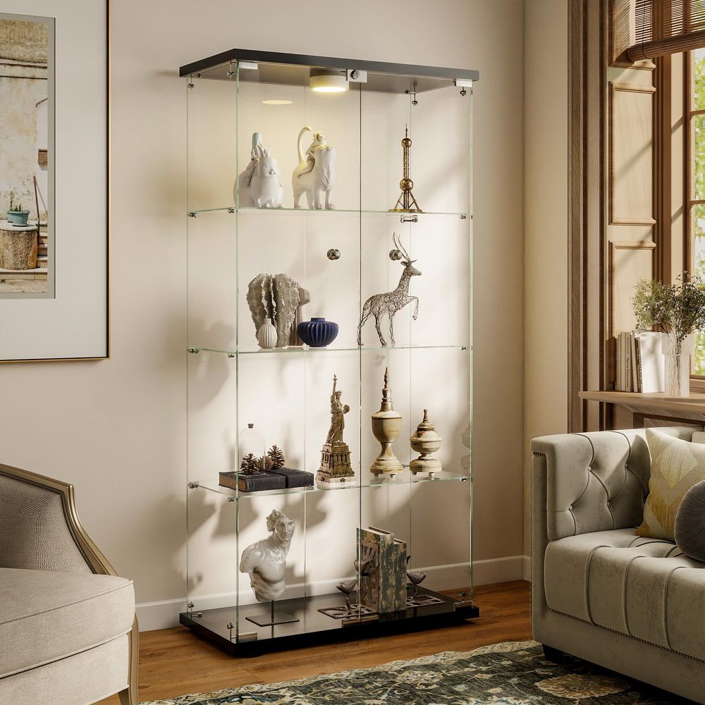 Display Cabinet with LED Light - Lighting & Home Decor Studio Photos review and price