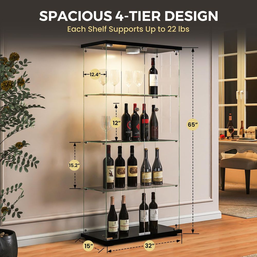 Display Cabinet with LED Light - Lighting & Home Decor Studio Photos review and price