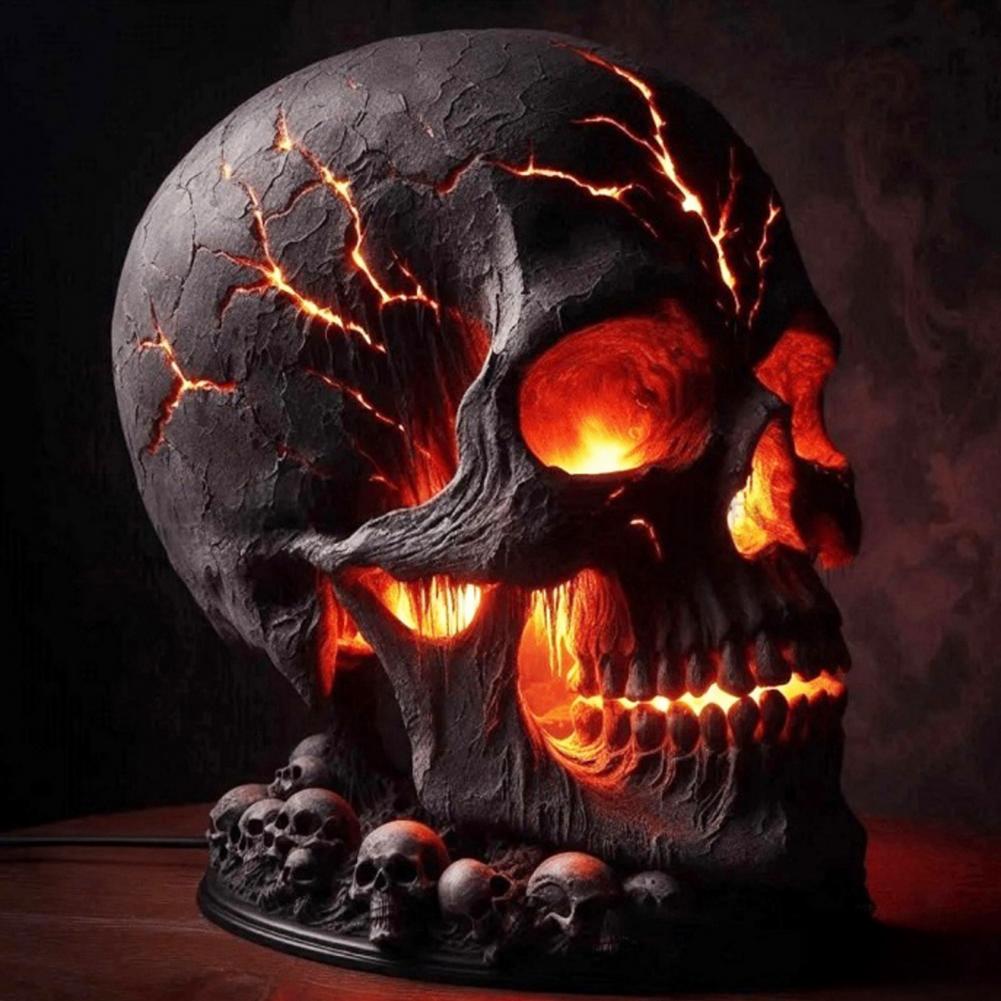 Halloween Lava Stone Skull Lam - Lighting Decor For Diwali review and price