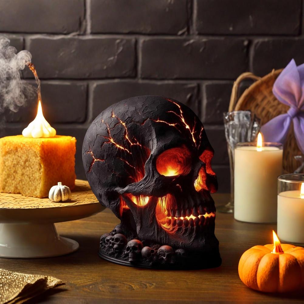 Halloween Lava Stone Skull Lam - Lighting Decor For Diwali review and price