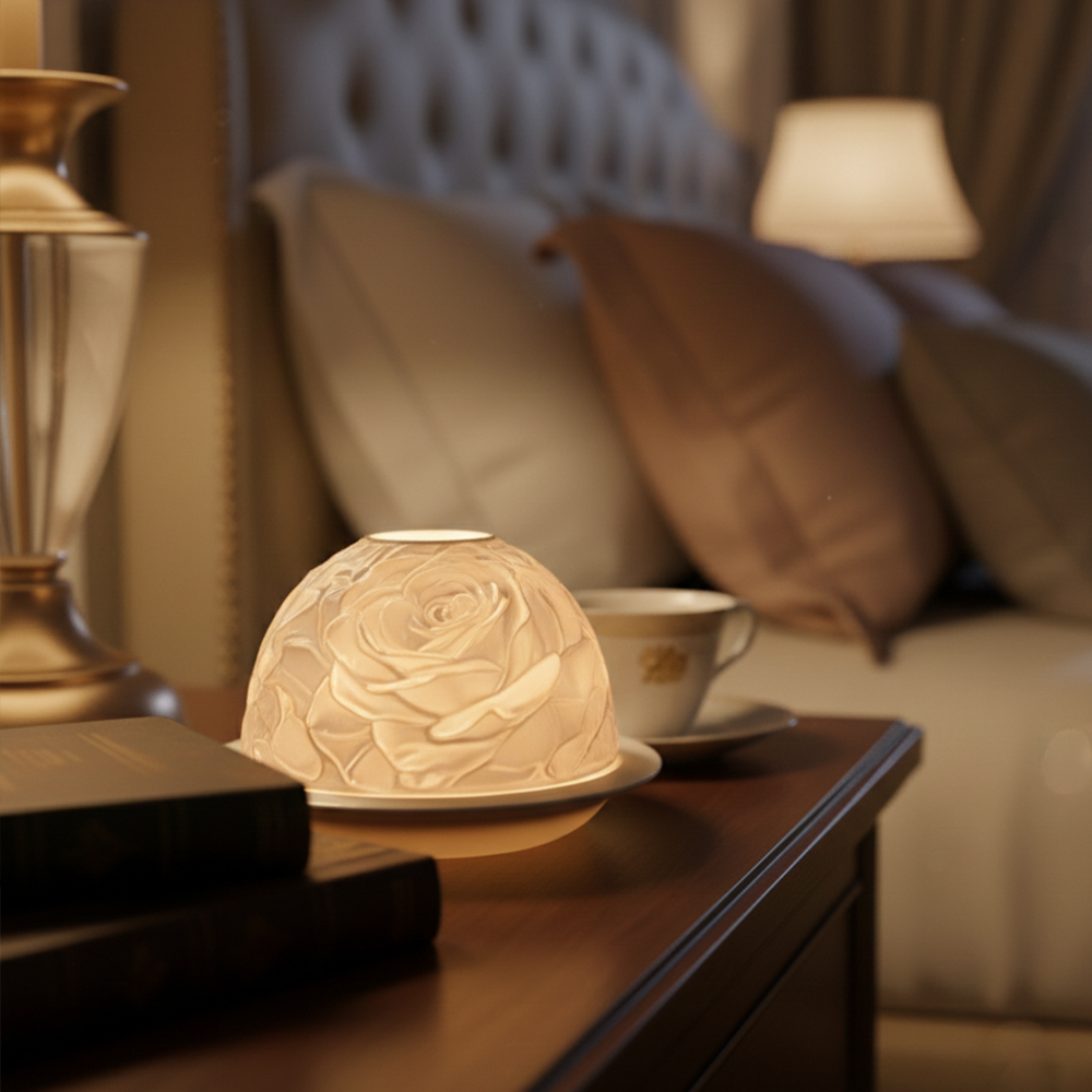 Elegant Rose Porcelain Candle  - Lighting Decor Wedding review and price
