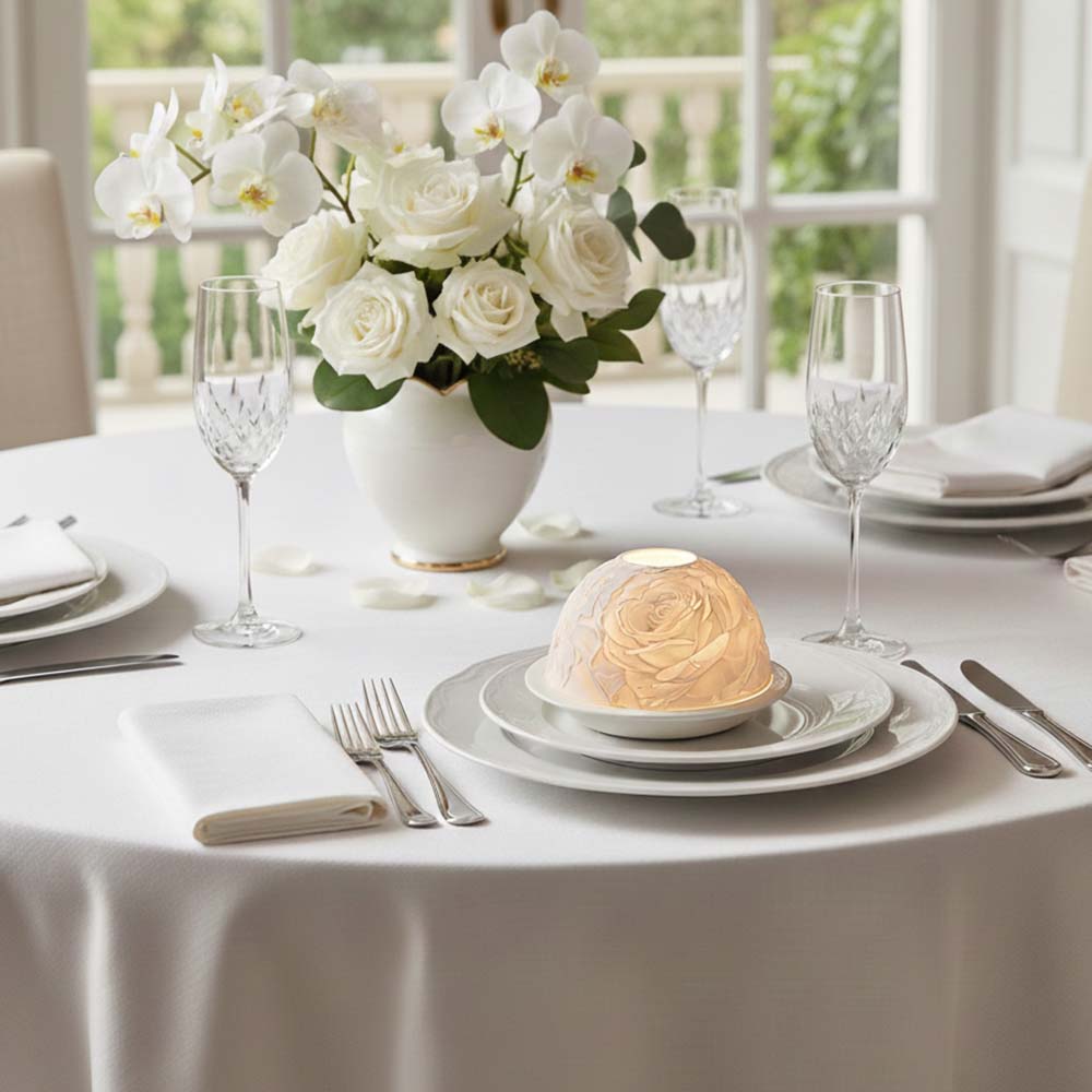 Elegant Rose Porcelain Candle  - Lighting Decor Wedding review and price
