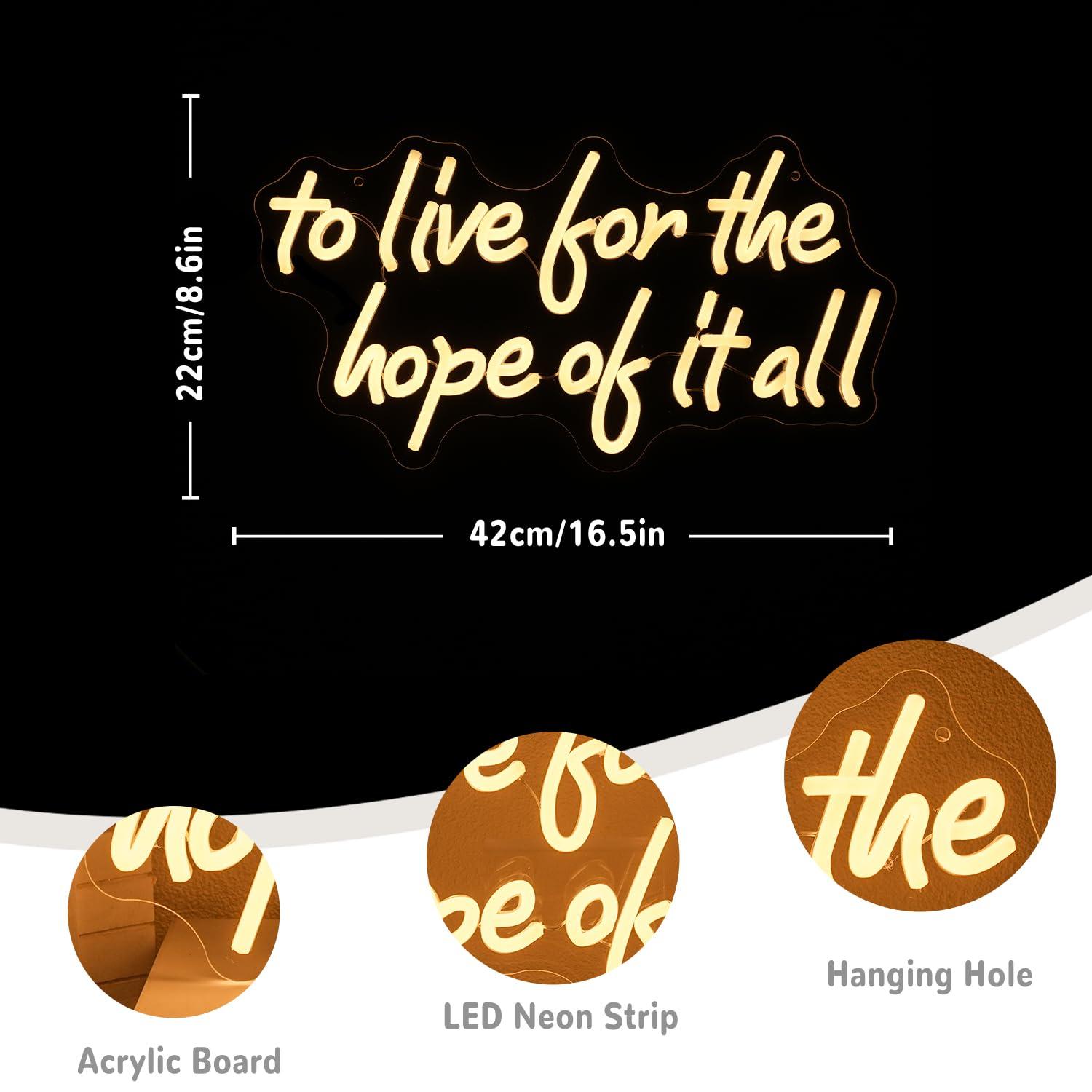 To Live For The Hope Of It All - Wall Decor Lighting review and price