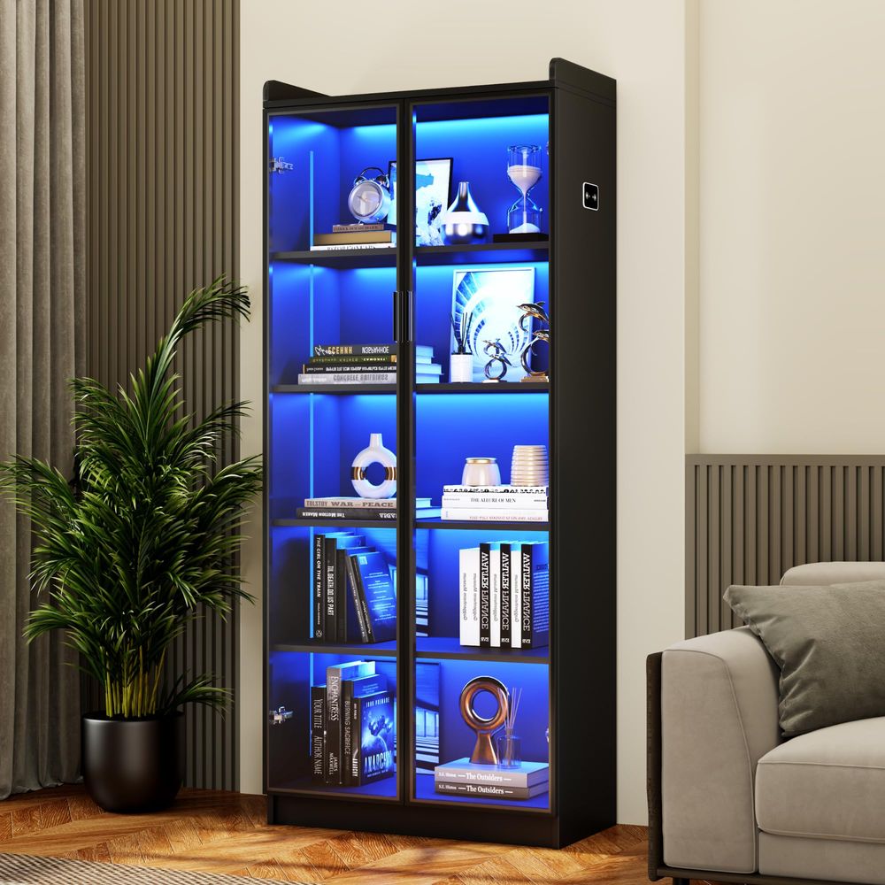 Display Cabinet with Adjustabl - Lighting & Home Decor Studio Photos review and price
