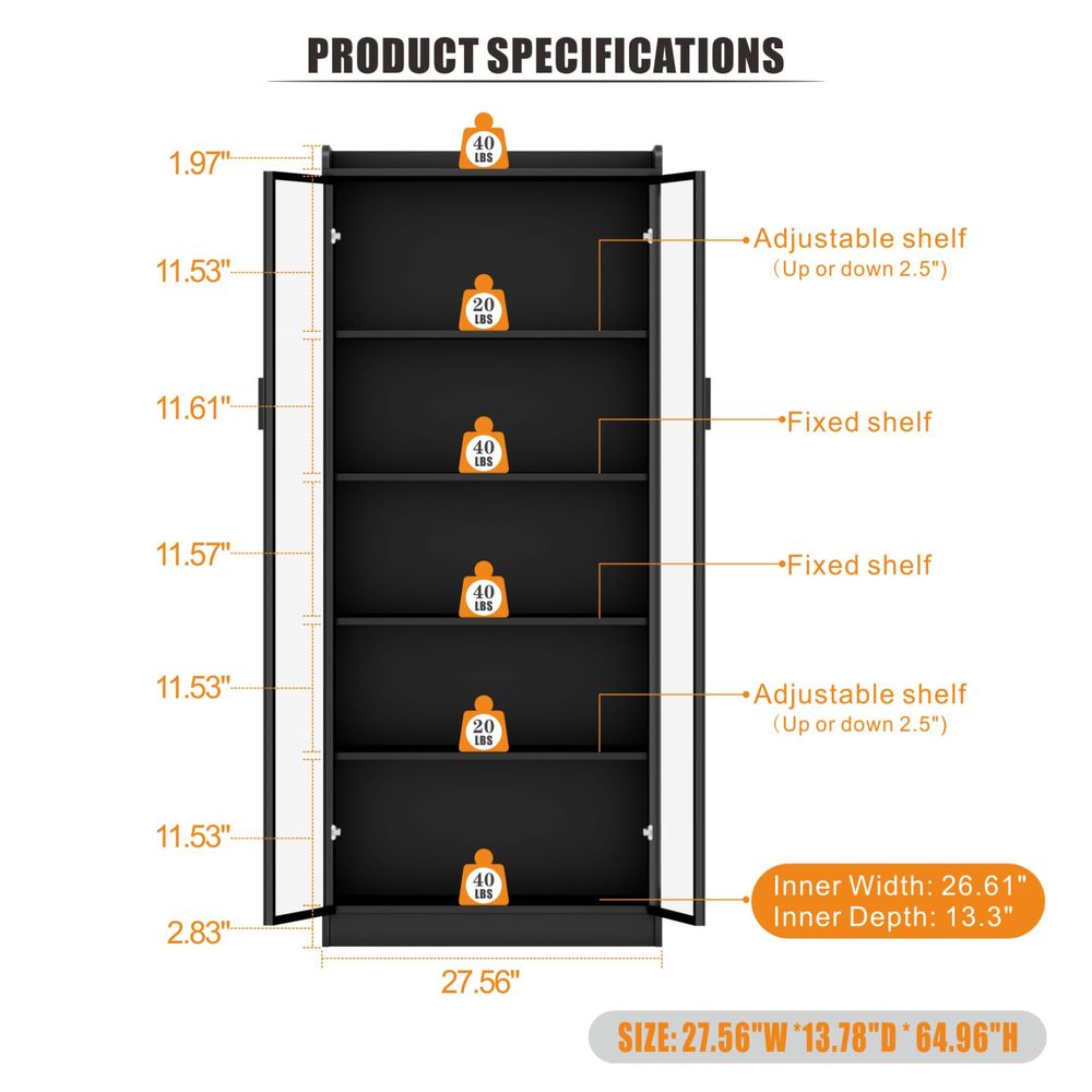 Display Cabinet with Adjustabl - Lighting & Home Decor Studio Photos review and price