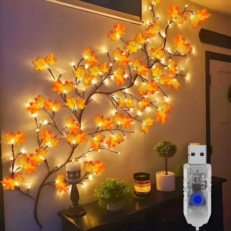 DIY Maple Leaf Rose Pendant US - Wall Decor Lighting review and price