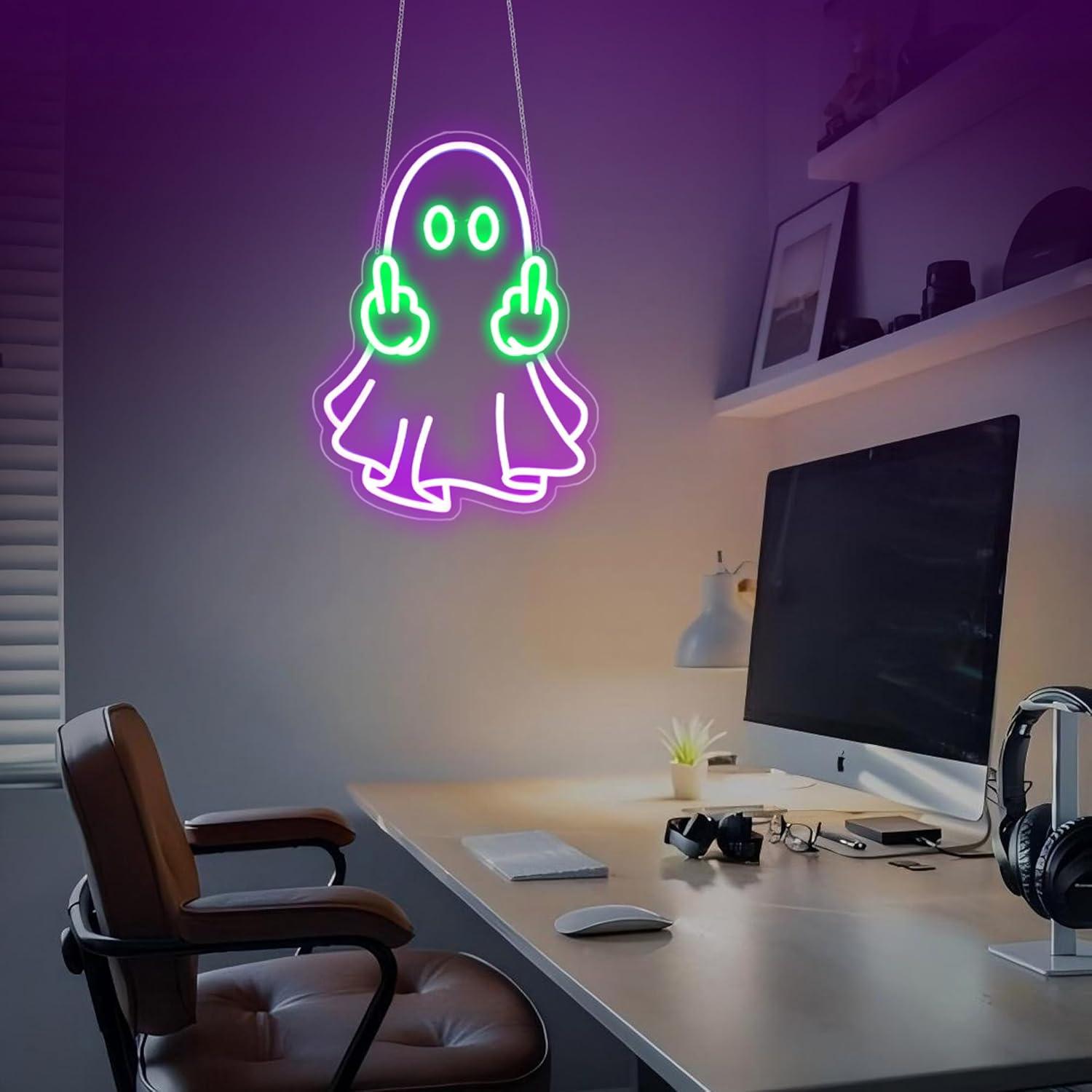 Ghost Neon Sign USB Powered LE - Wall Decor Lighting review and price