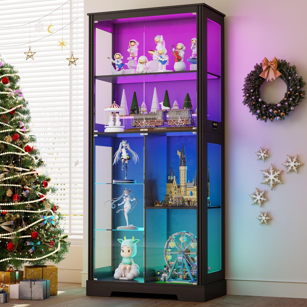 Lighted Corner Display Curio C - Lighting & Home Decor Studio Photos review and price