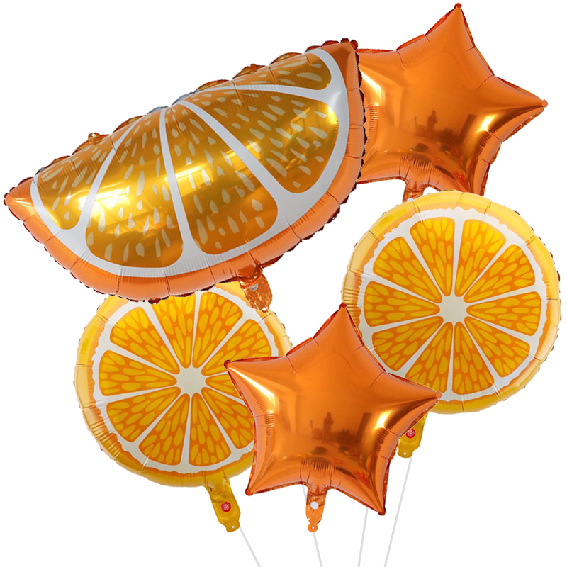 5pcs Fruit Foil Helium Balloon - Orange Lighting Decor review and price