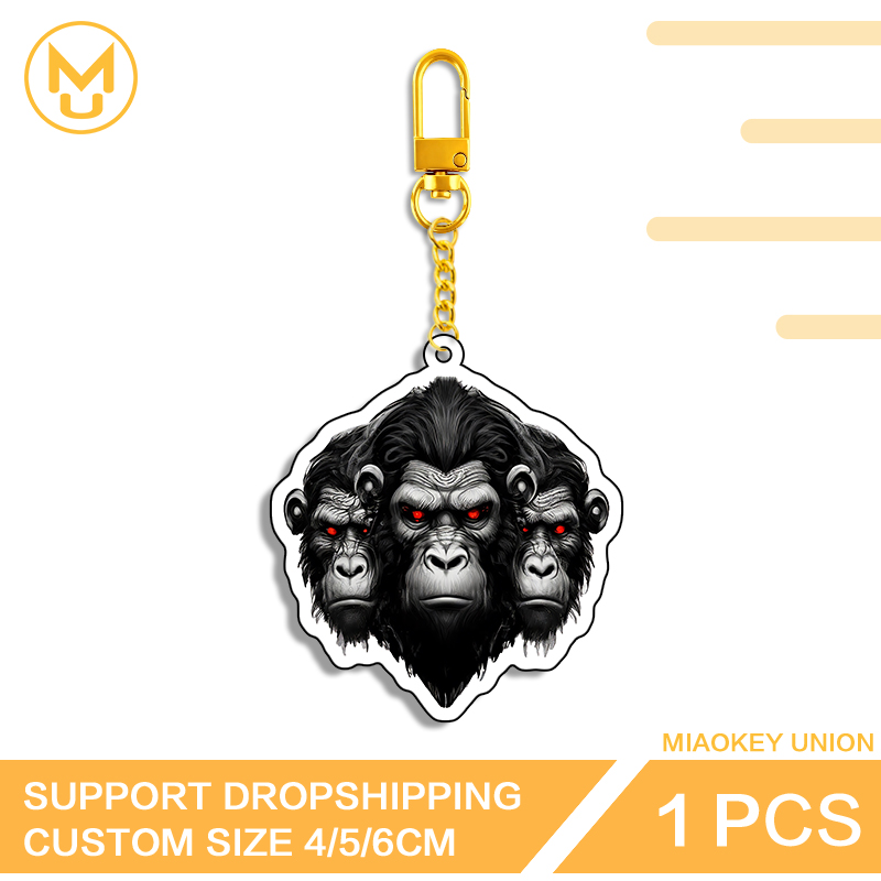 Three Chimpanzee Heads Keyring - Union Lighting & Decor review and price