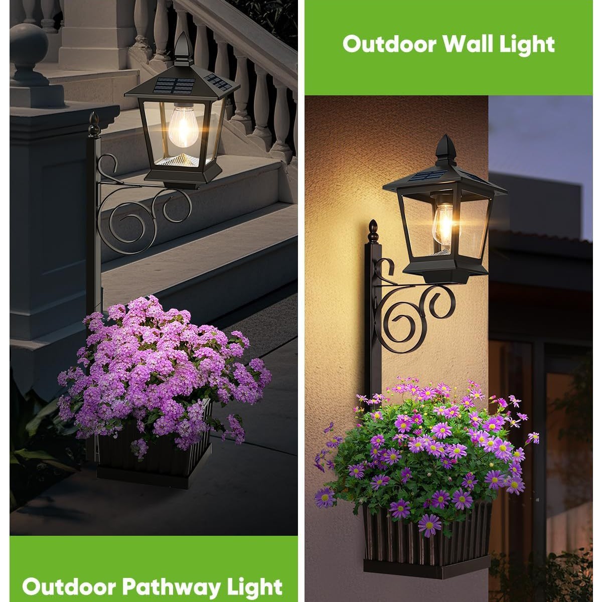 2 in 1 Solar Planter Lamp Wate - Wall Decor Lighting review and price