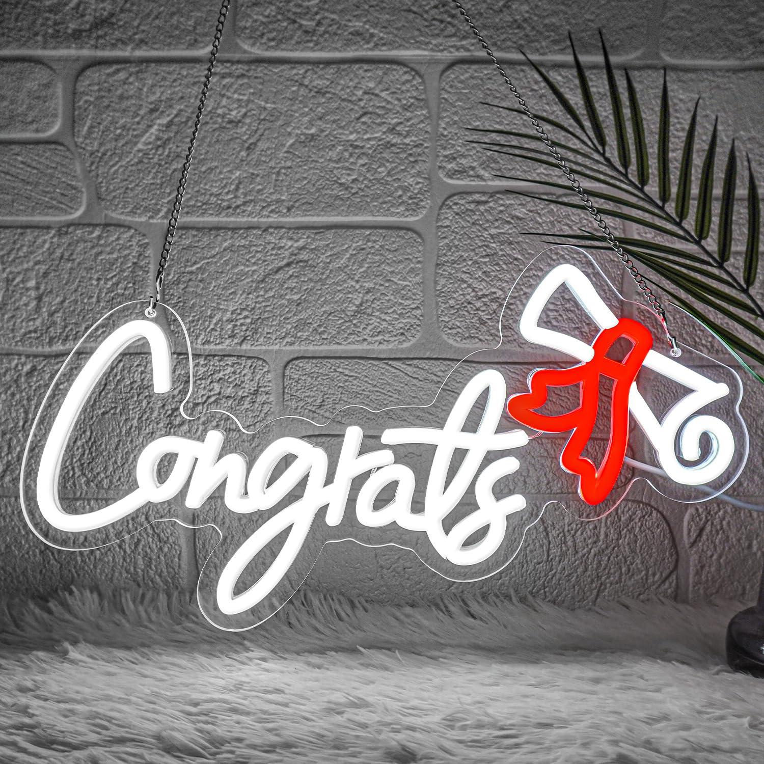 Congrats Graduation Neon Sign  - Wall Decor Lighting review and price