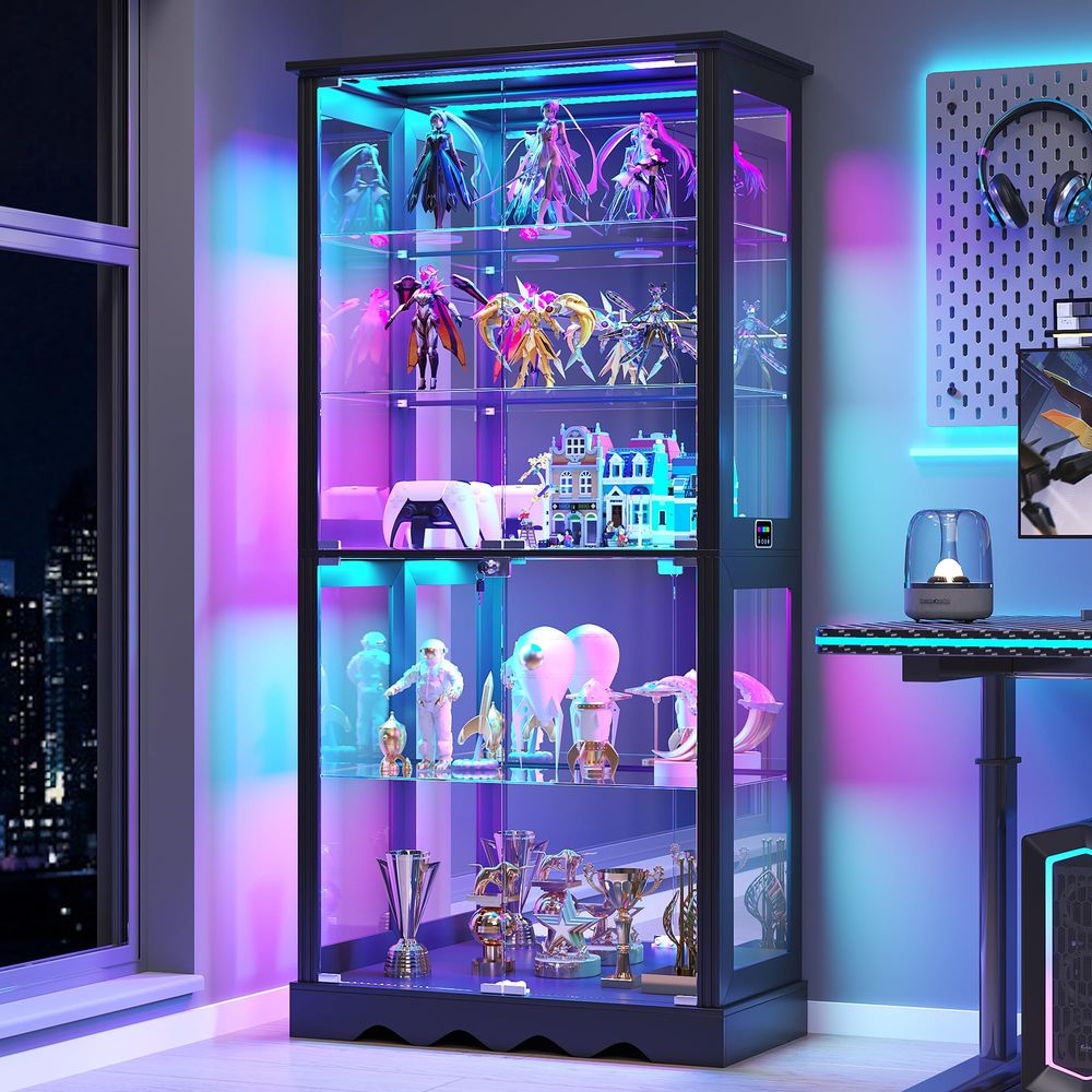Display Cabinet with Glass Doo - Lighting & Home Decor Studio Photos review and price