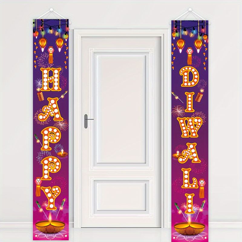 VIKAMA 2pcs Happy Diwali Door  - Lighting Decor For Diwali review and price