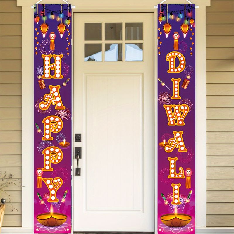 VIKAMA 2pcs Happy Diwali Door  - Lighting Decor For Diwali review and price