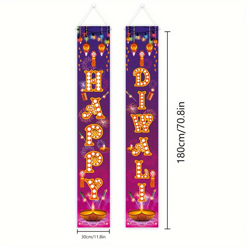 VIKAMA 2pcs Happy Diwali Door  - Lighting Decor For Diwali review and price