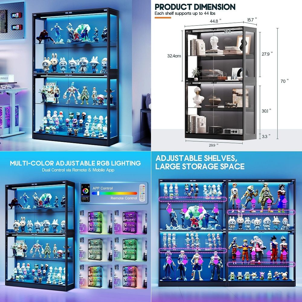 Cabinet with LED Light Strips, - Lighting & Home Decor Studio Photos review and price