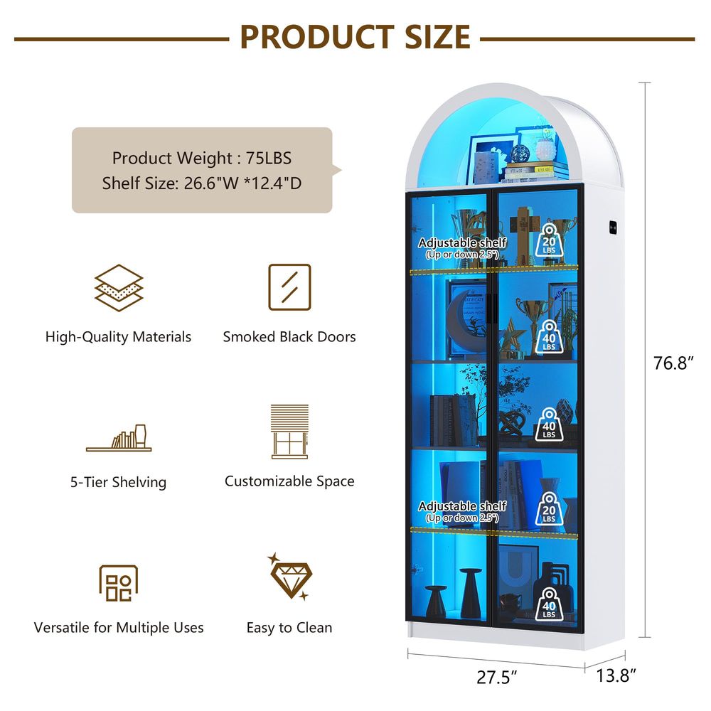 Display Cabinet with Doors and - Lighting & Home Decor Studio Photos review and price