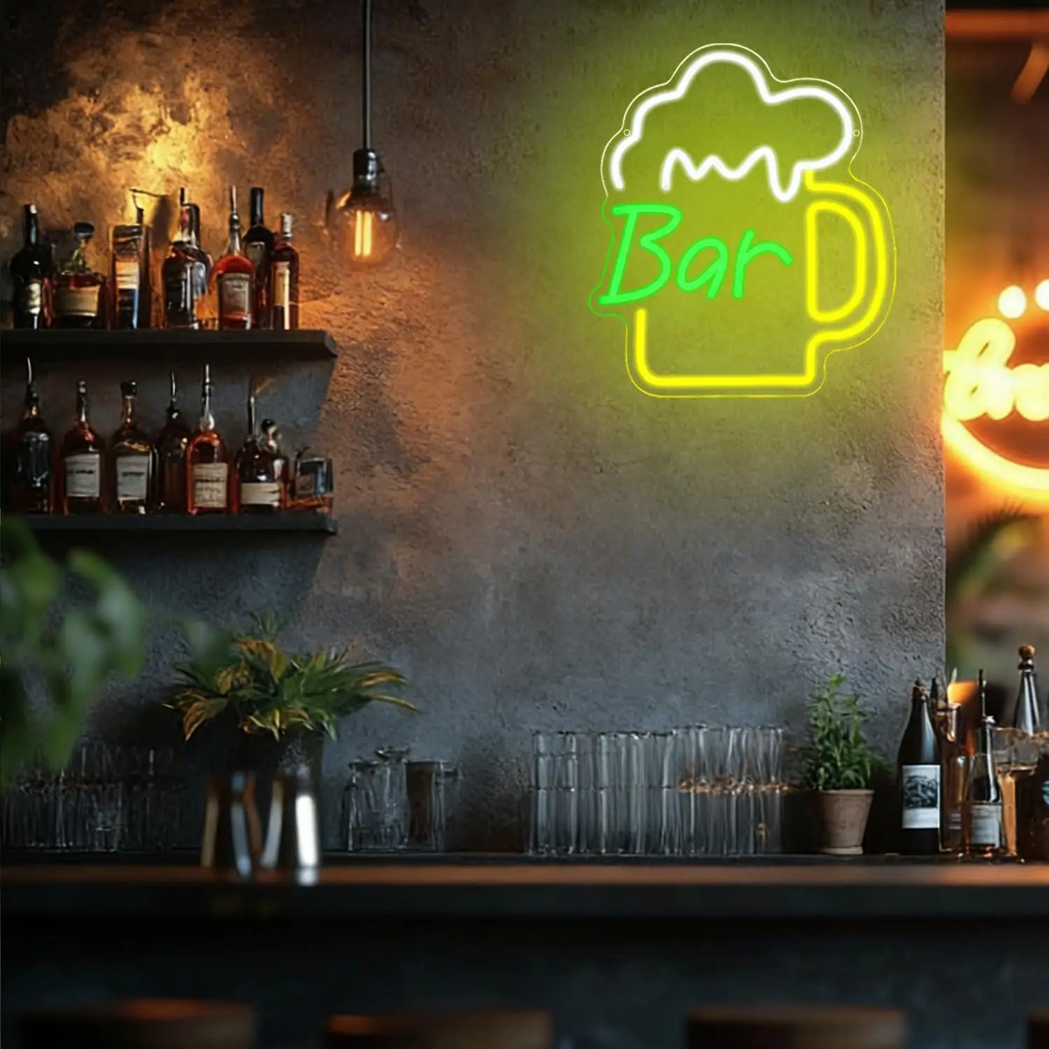 Beer Bar Neon Sign USB Dimmabl - Wall Decor Lighting review and price