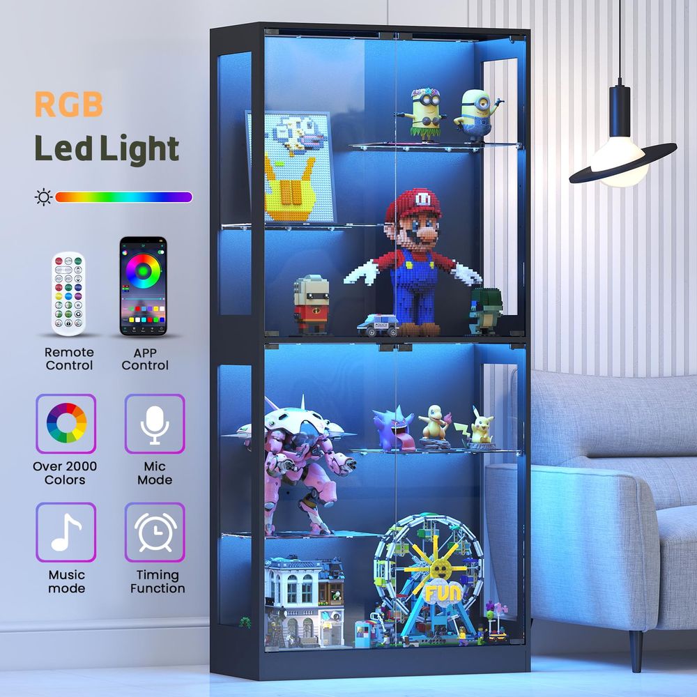 Display Cabinet with Glass Doo - Lighting & Home Decor Studio Photos review and price