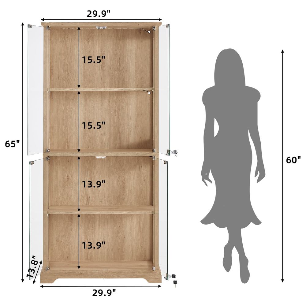 Farmhouse Glass Display Cabine - Lighting & Home Decor Studio Photos review and price