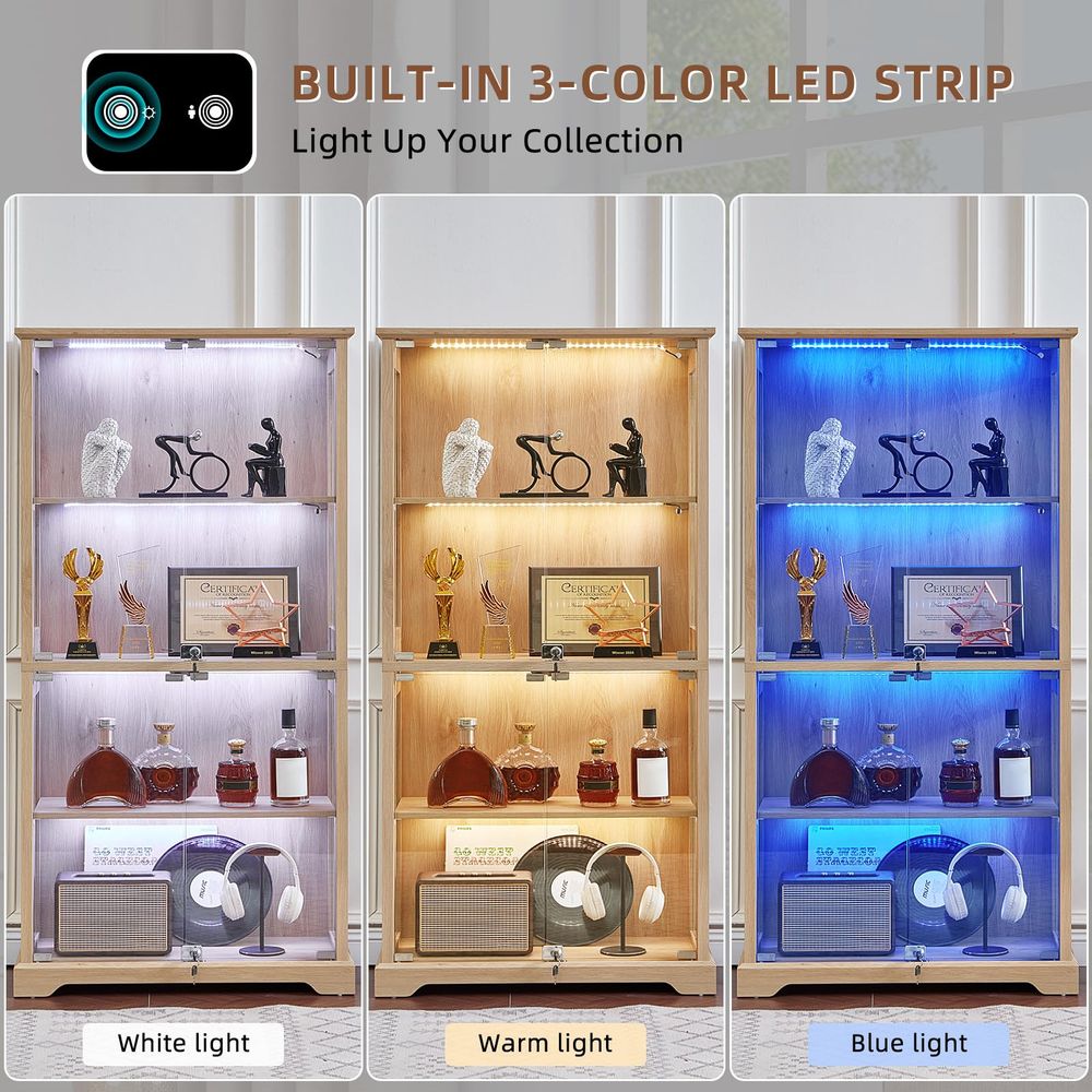 Farmhouse Glass Display Cabine - Lighting & Home Decor Studio Photos review and price