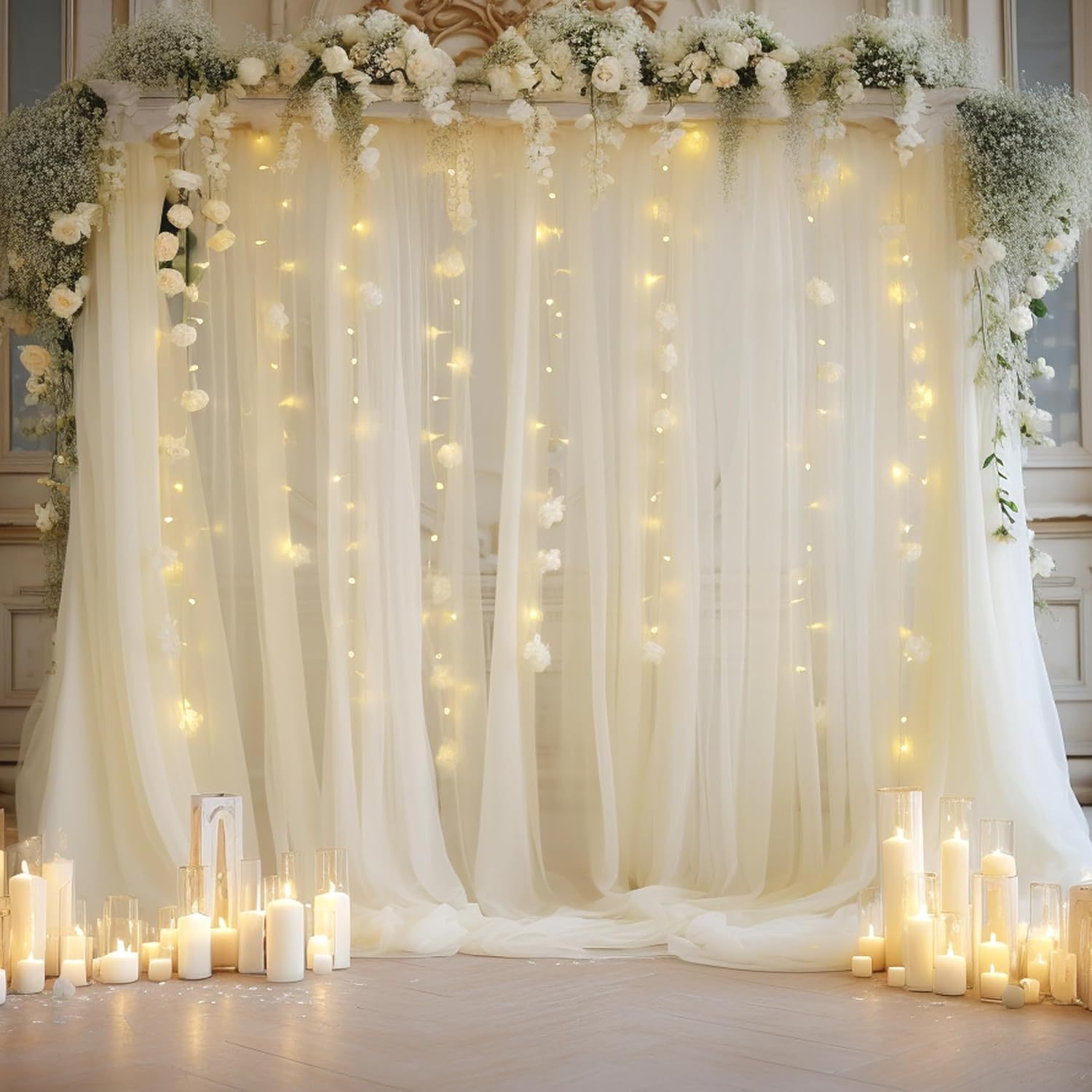 1 Pack Wedding Tulle Backdrop  - Decor Lighting Pack review and price