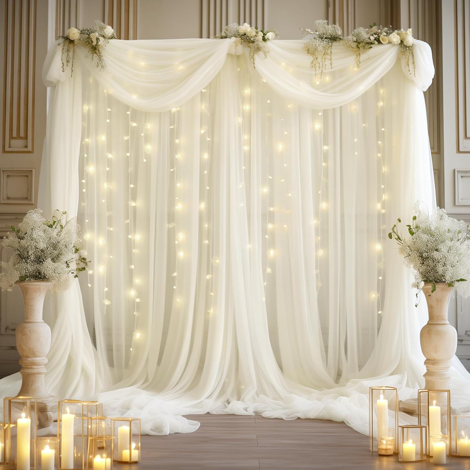 1 Pack Wedding Tulle Backdrop  - Decor Lighting Pack review and price