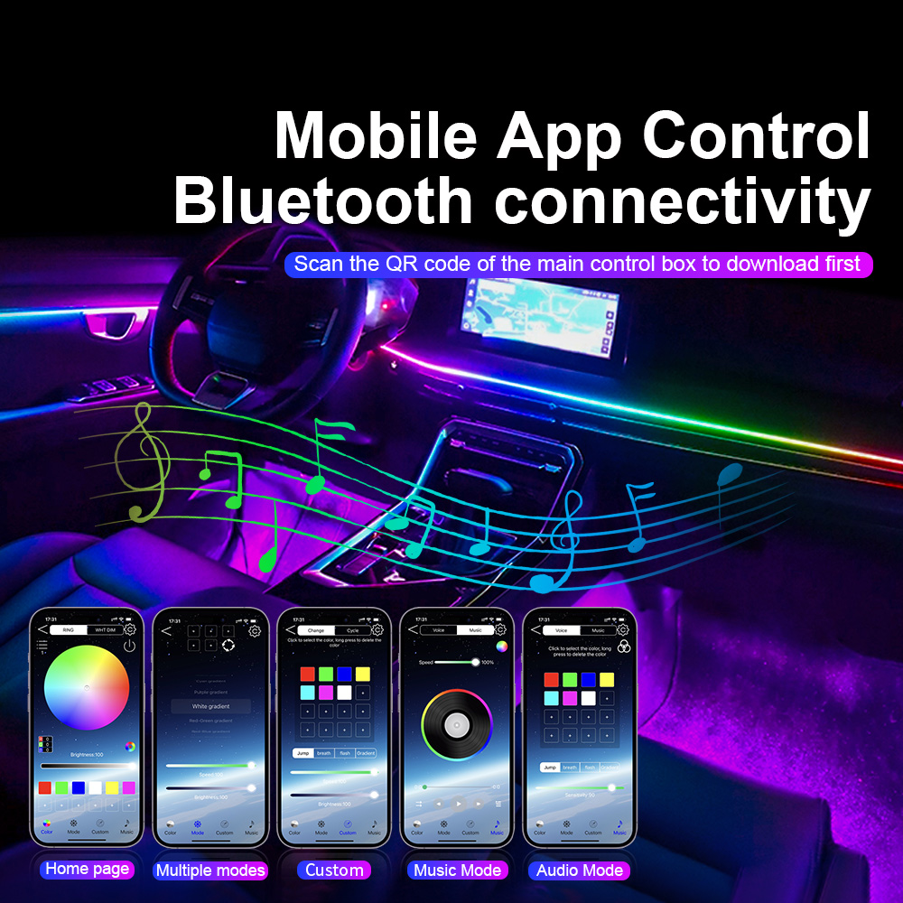 Universal Led Car Ambient Ligh - Lighting Interior Decor review and price