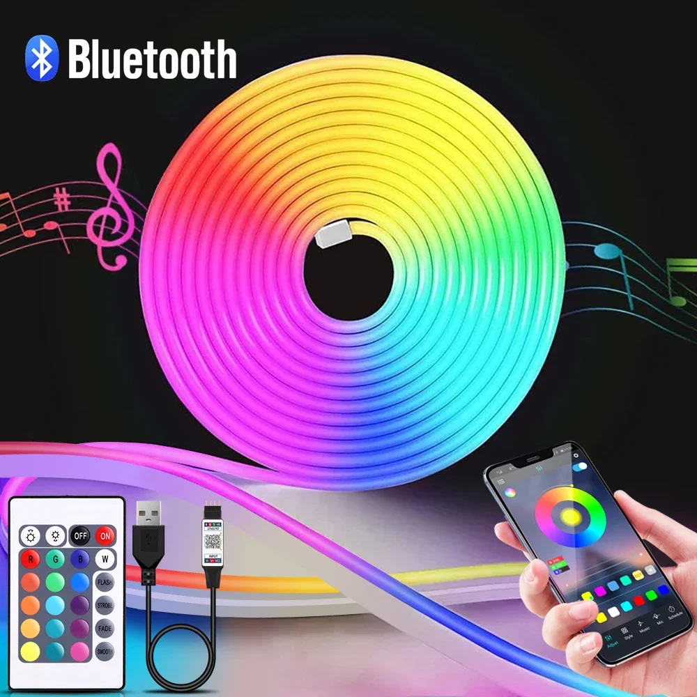 1-5m RGB LED Neon Strip Light  - Lighting Decor Home review and price