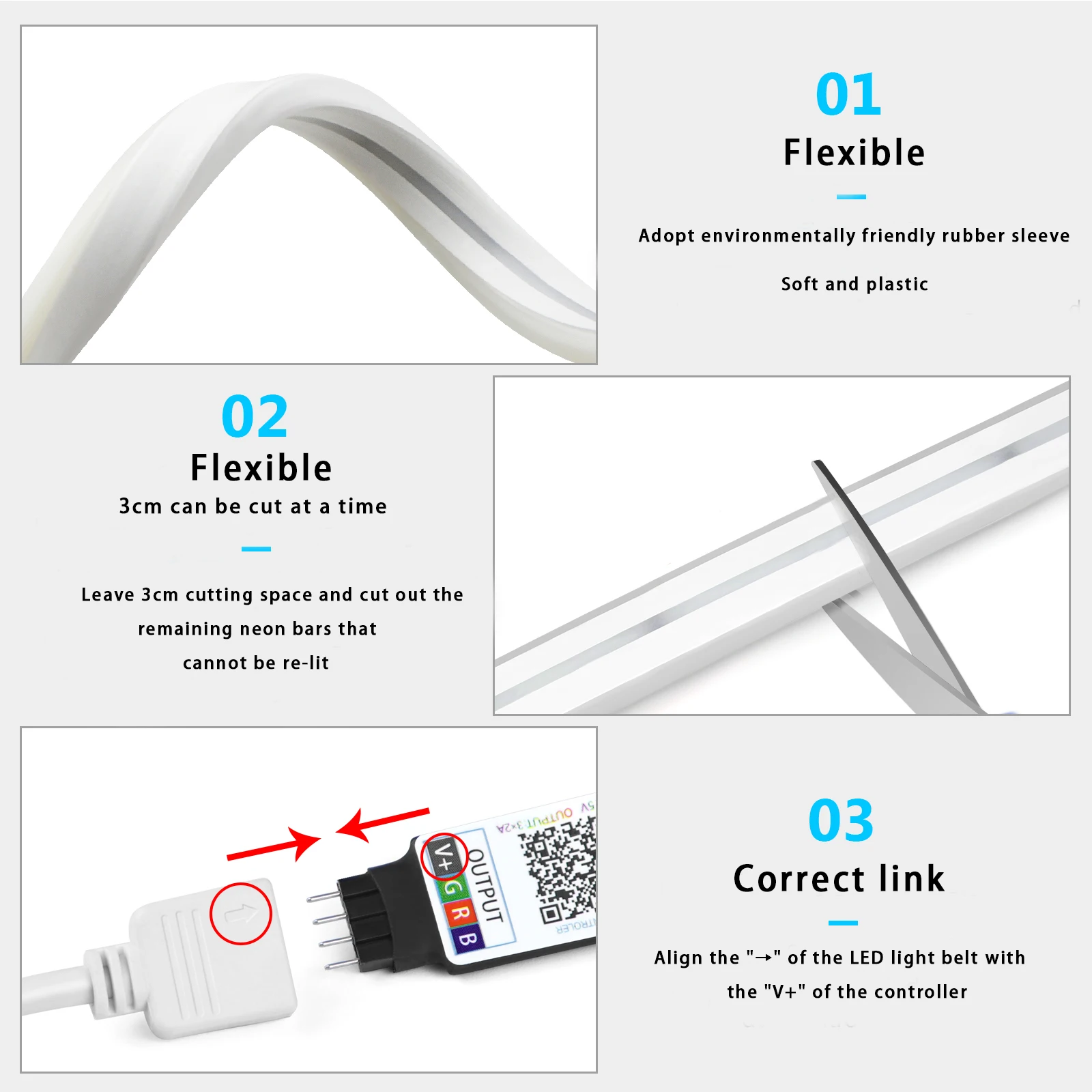 1-5m RGB LED Neon Strip Light  - Lighting Decor Home review and price